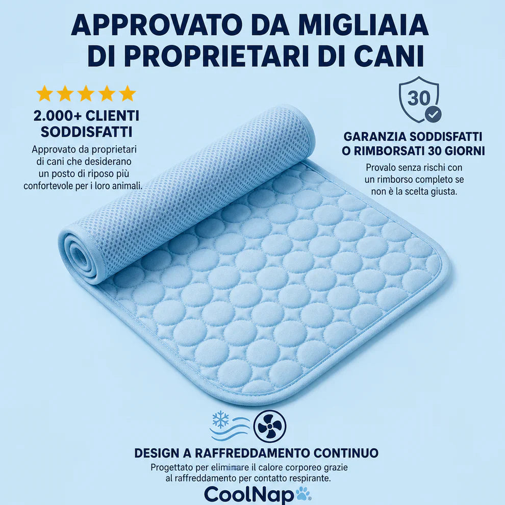 Title Il tappetino che resta fresco — anche dopo ore sotto il tuo cane.